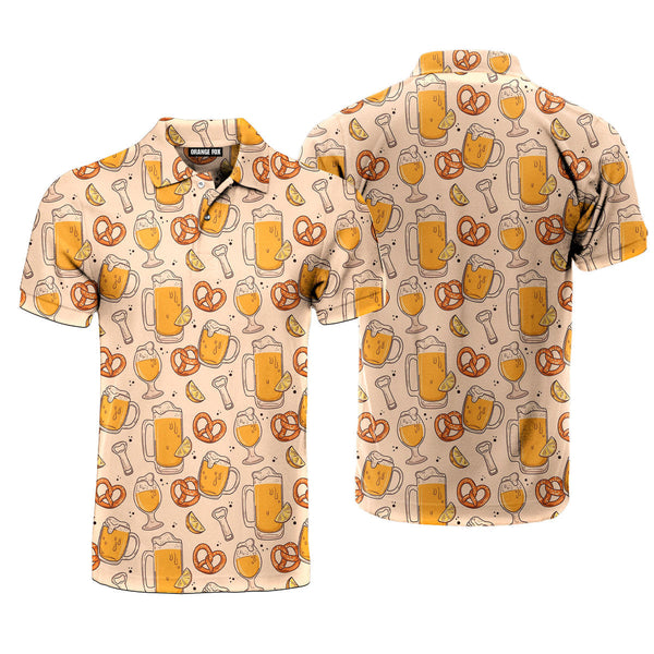Oktoberfest - Gift for Men, Beer Lovers, Festival Lovers - Beer Pretzels Oktoberfest Polo Shirt