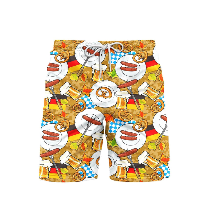 Oktoberfest Happy Beer Day Beach Shorts For Men