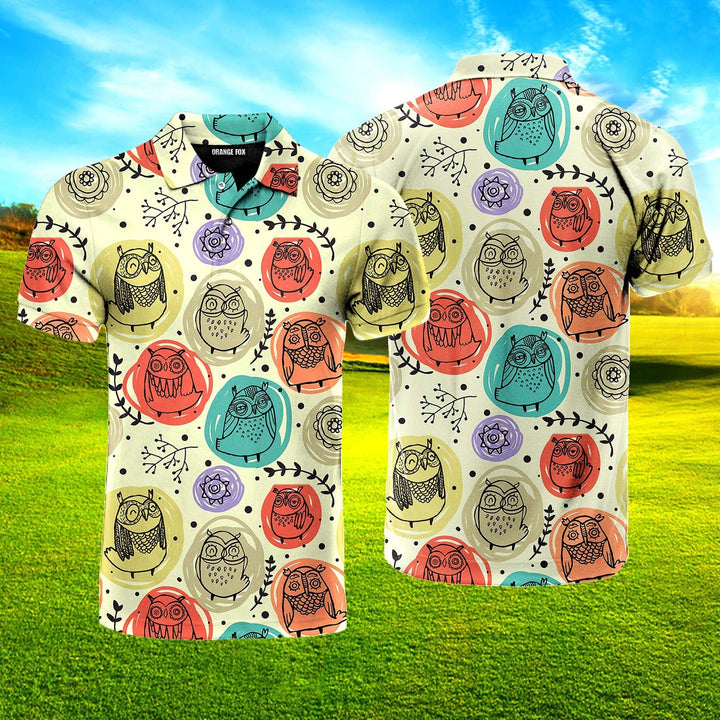 Owl Multicolor Amazing Design Polo Shirt For Men