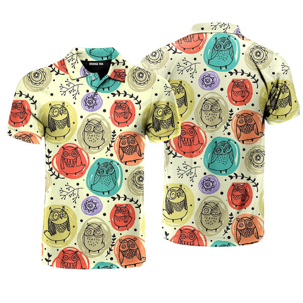 Owl Multicolor Amazing Design Polo Shirt For Men