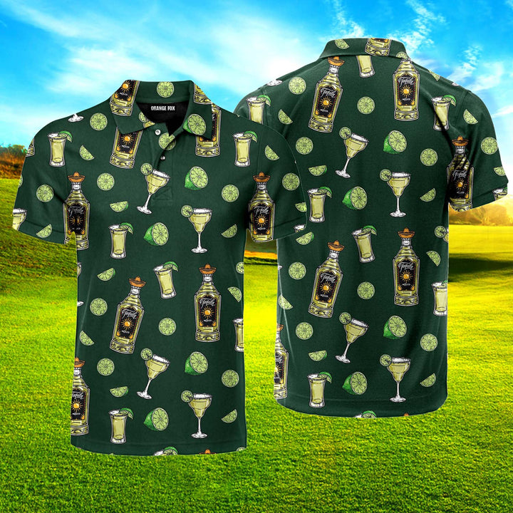 Mexico Tequila Bottle Polo Shirt For Men