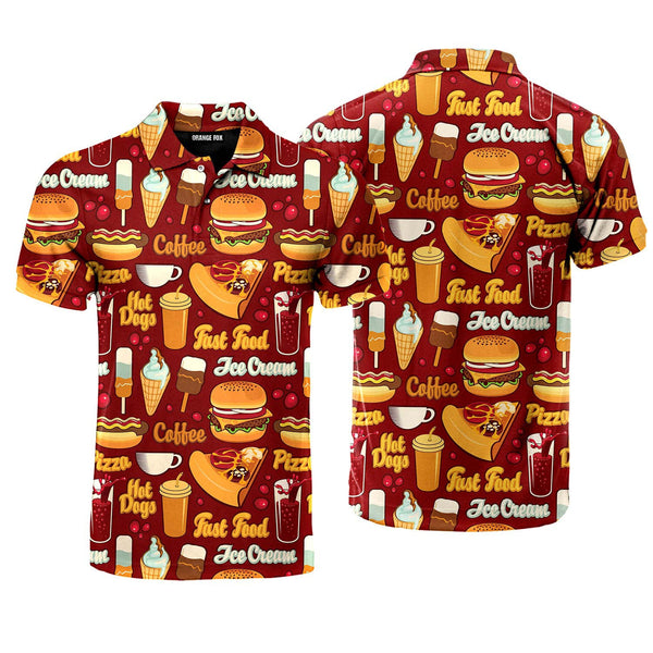 All I Need Is Love And A Tasty Fast Food Polo Shirt For Men