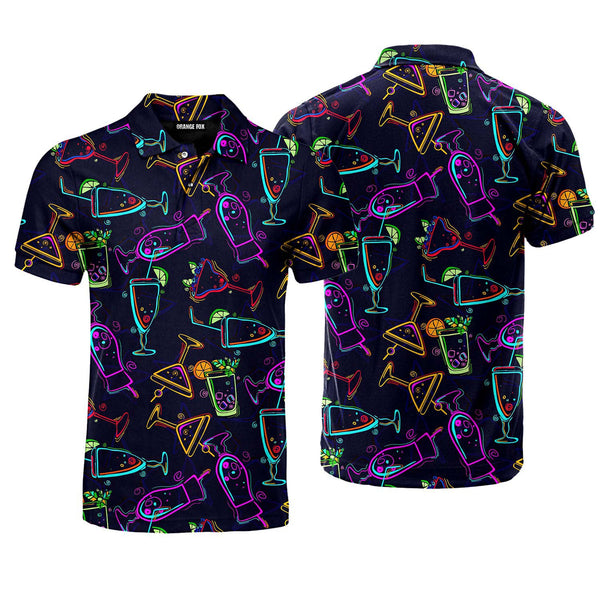 Neon Cocktails Polo Shirt For Men