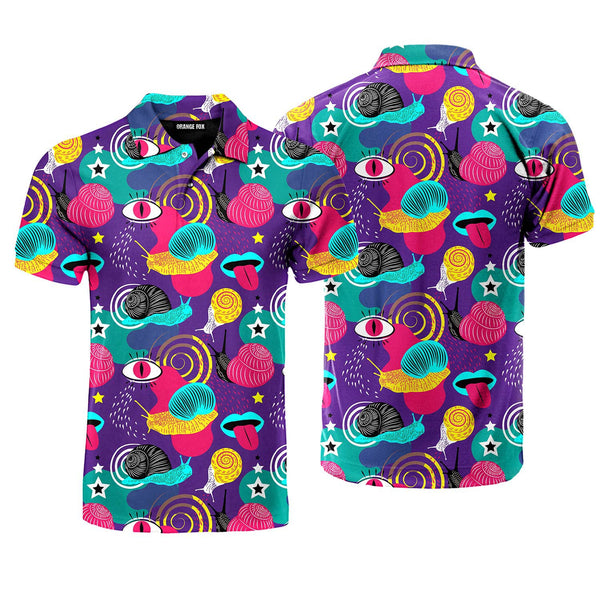 Crazy Snails Colorful Polo Shirt For Men