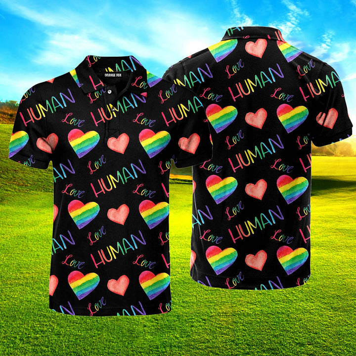 Love Is A Human Right LGBT Polo Shirt For Men