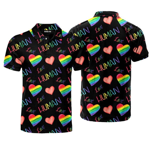 Love Is A Human Right LGBT Polo Shirt For Men
