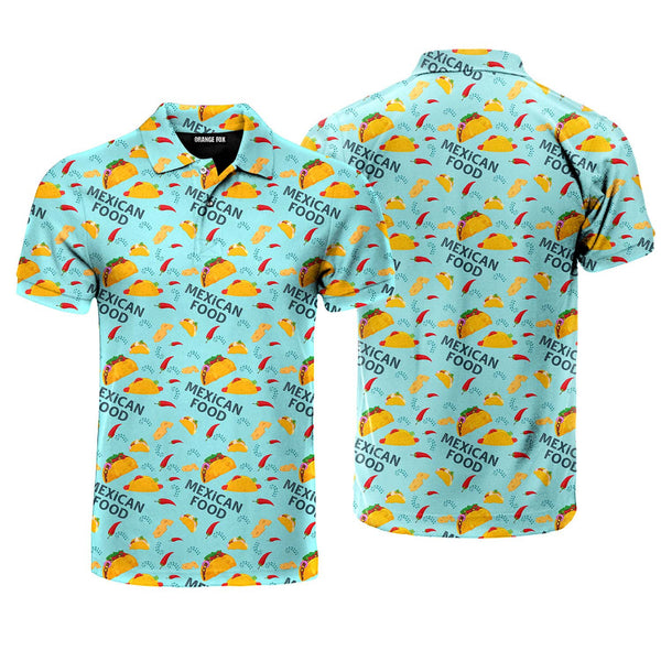 Taco And Burritos Mexican Food Polo Shirt For Men