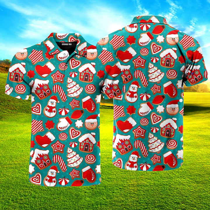 Gingerbread Cookies Christmas Sweets Polo Shirt For Men