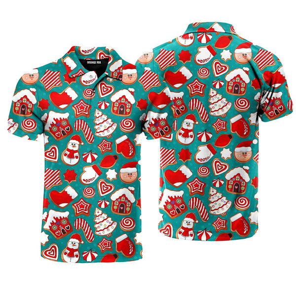 Gingerbread Cookies Christmas Sweets Polo Shirt For Men