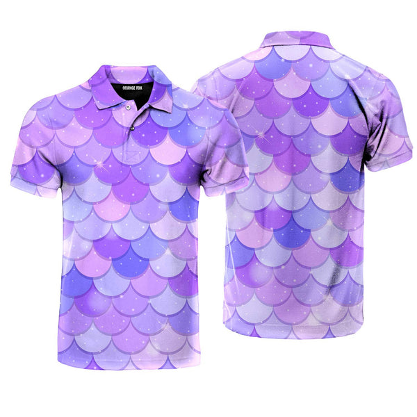 Mermaid Purple Polo Shirt For Men