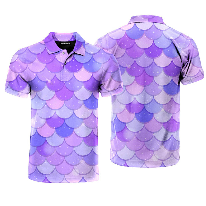 Mermaid Purple Polo Shirt For Men