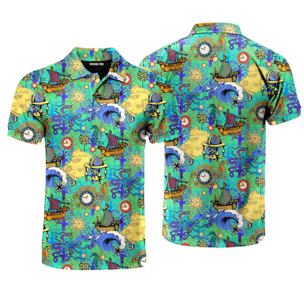 Octopus Sea Voyages Polo Shirt For Men