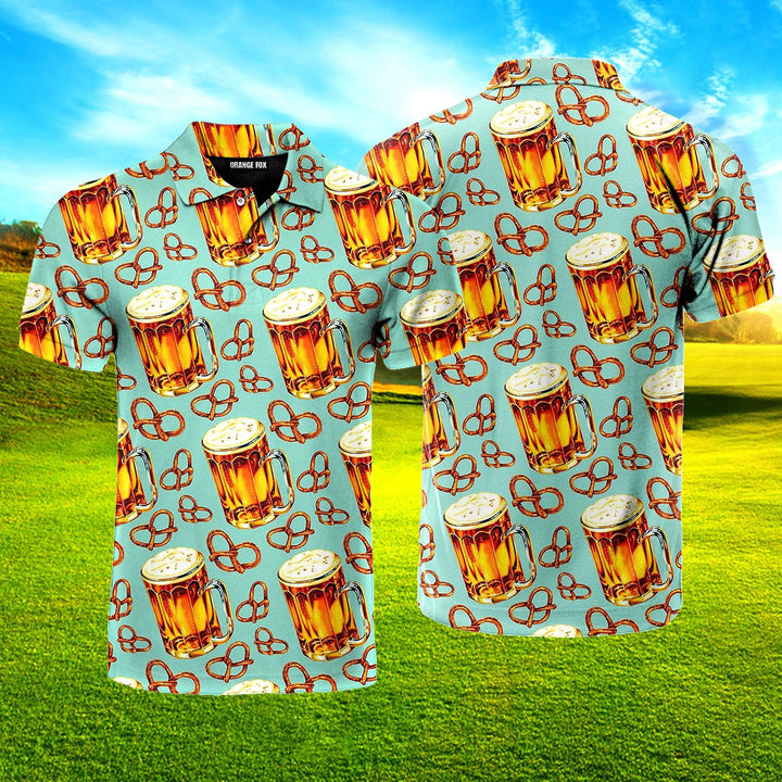 Beer & Pretzel Polo Shirt For Men