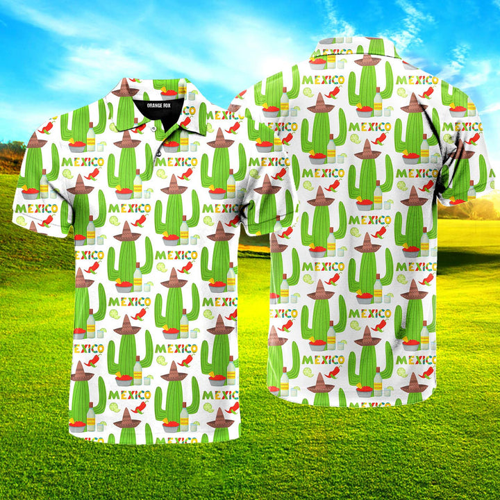 Cinco De Mayo Mexico Cactus Fiesta Polo Shirt For Men