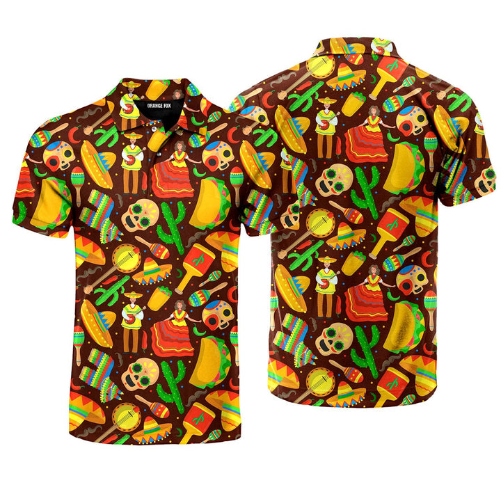 Let's Fiesta Cinco De Mayo Mexico Polo Shirt For Men