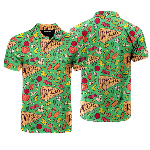 I Always Like Pizza Polo Shirt For Men