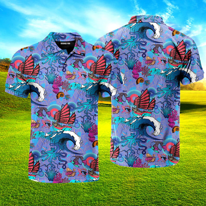 Fantastic Fishes Sea Polo Shirt For Men