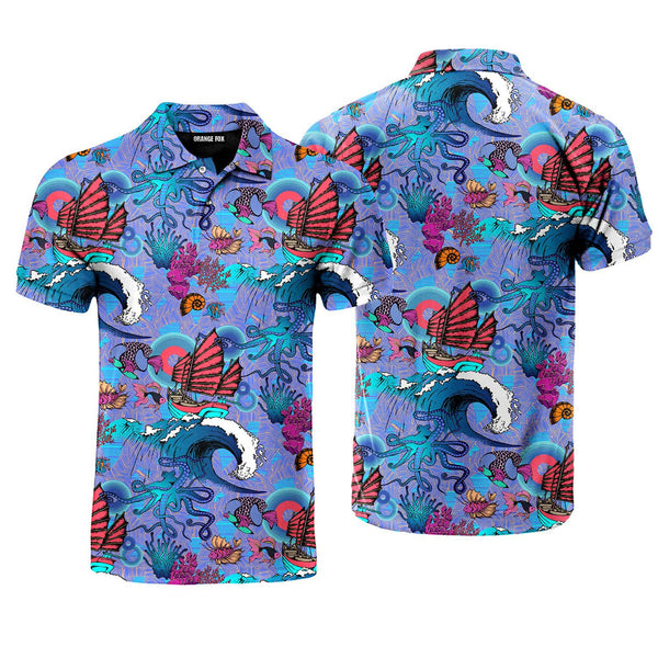 Fantastic Fishes Sea Polo Shirt For Men