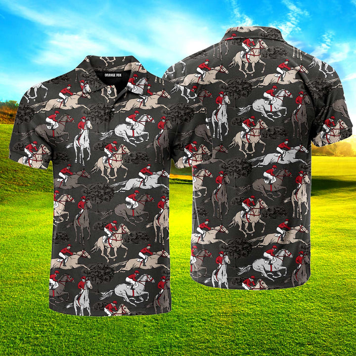 Horse Racing Polo Shirt For Men