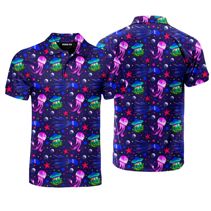 Jellyfish Sealife Colorful Polo Shirt For Men