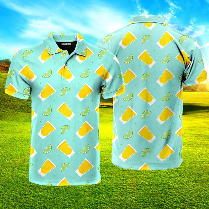 Wine Tequila Lover Mexico Pattern Polo Shirt For Men