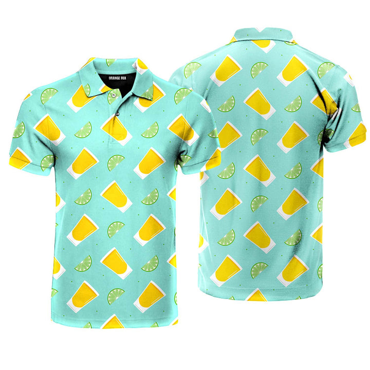 Wine Tequila Lover Mexico Pattern Polo Shirt For Men