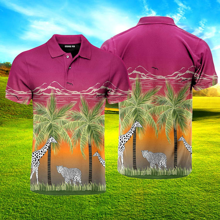 Palm Trees Tropical Polo Shirt For Men