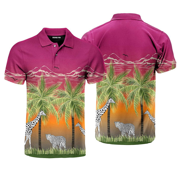 Palm Trees Tropical Polo Shirt For Men