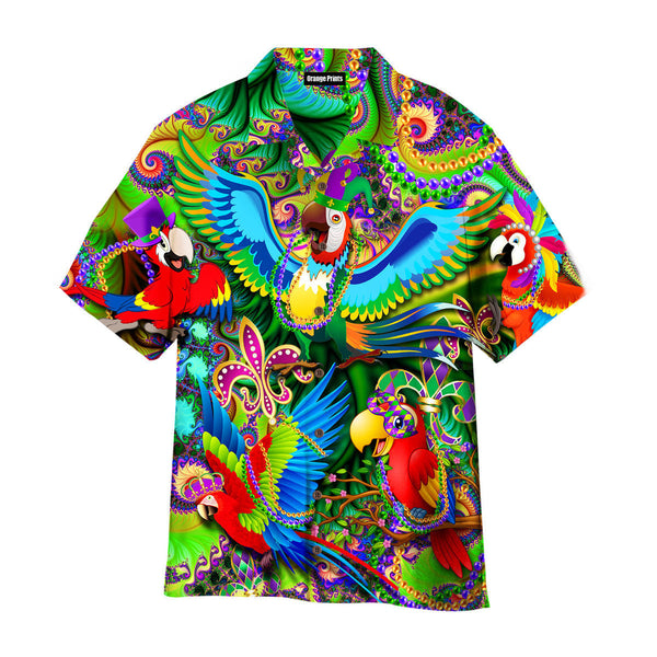 Parrot Mardi Gras Hawaiian Shirt For Men & Women