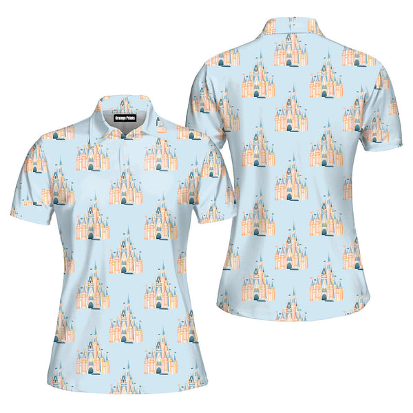 Pink Castle Magic Kingdom Polo Shirt For Women
