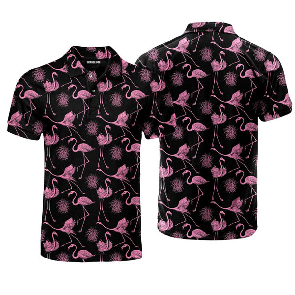 Pink Flamingo Polo Shirt For Men