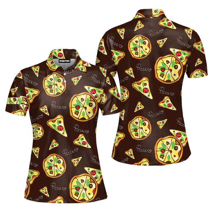 Pizza Summer Polo Shirt For Women