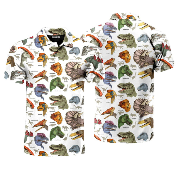 Realistic Dinosaurus Polo Shirt For Men
