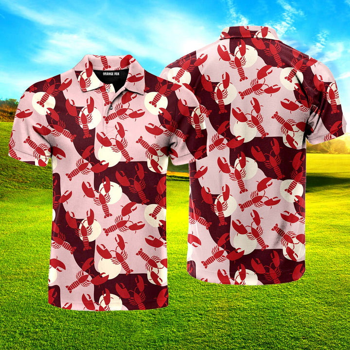 Retro Lobster Polo Shirt For Men