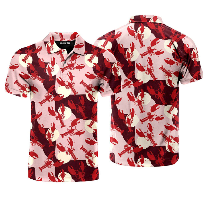 Retro Lobster Polo Shirt For Men