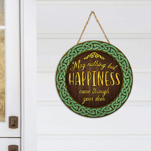 Saint Patrick’s Day Irish Round Wood Sign | Home Decoration | Waterproof | WS1361-Colorful-Gerbera Prints.
