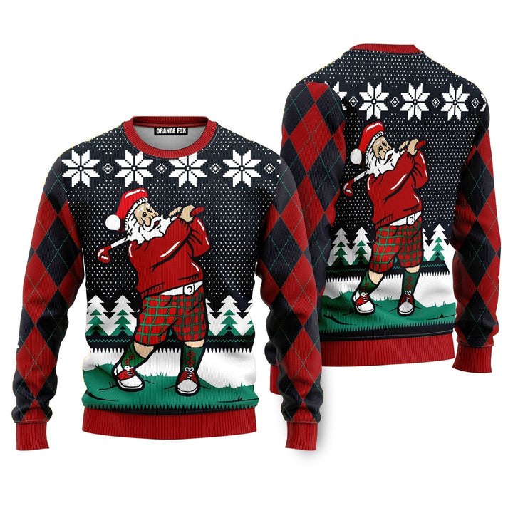 Santa Love Golf Ugly Christmas Sweater For Men & Women