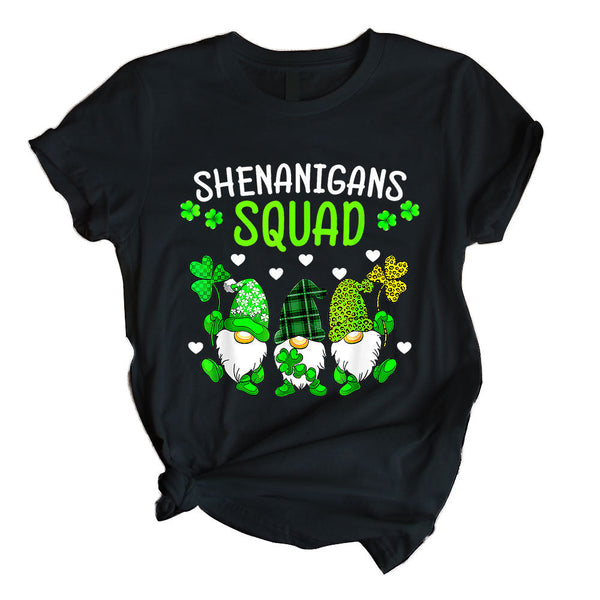 Shenanigans Squad St Patrick's Day Gnomes T shirts | For Men & Women | H7470-Popular Tee - Unisex-Gerbera Prints.