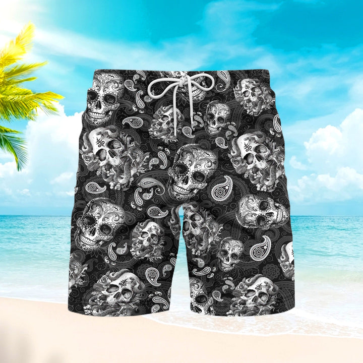 Skull Beach Shorts For Men