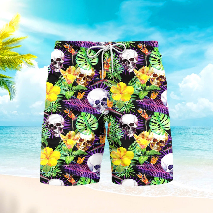 Skull Colorful Beach Shorts For Men
