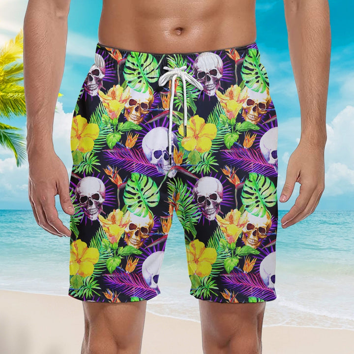 Skull Colorful Beach Shorts For Men