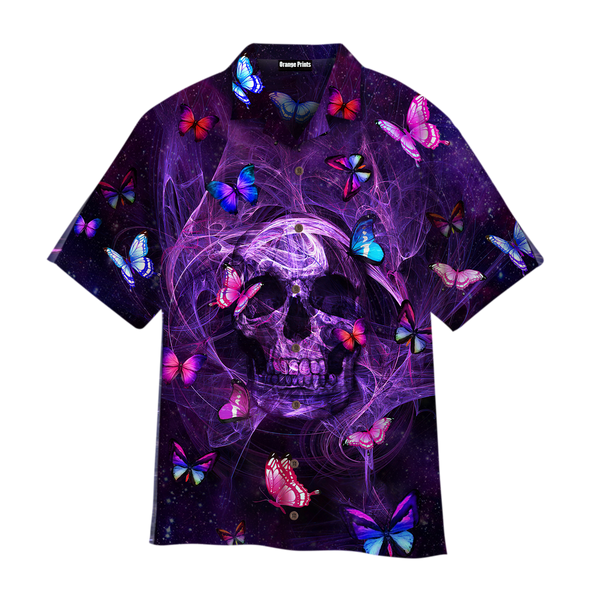 Skull Purple Hawaiian Shirt For Men & Women