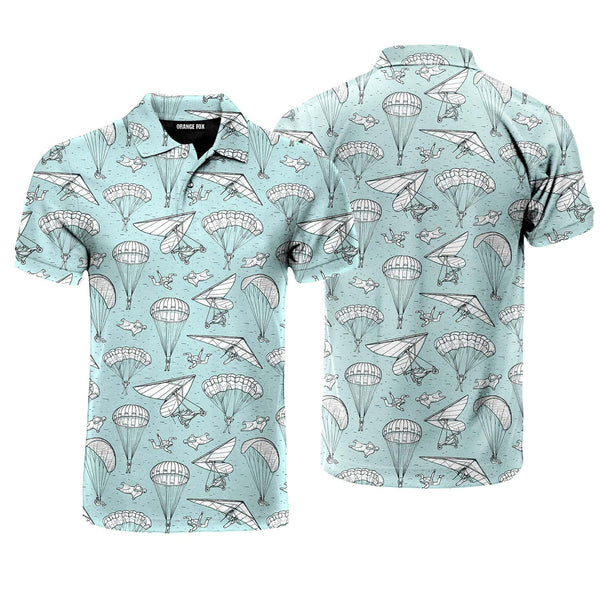 Skydiving Tropical Polo Shirt For Men