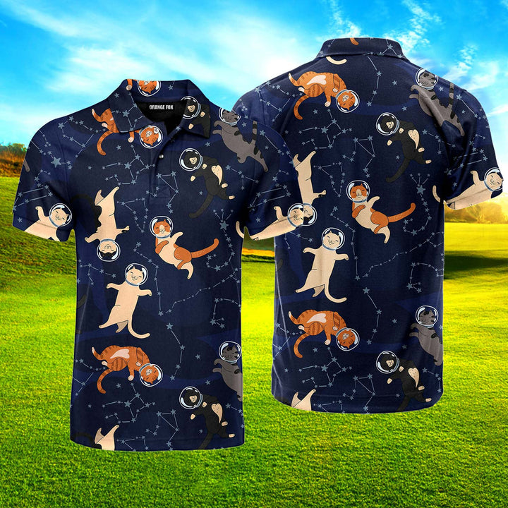 Space Cats Polo Shirt For Men