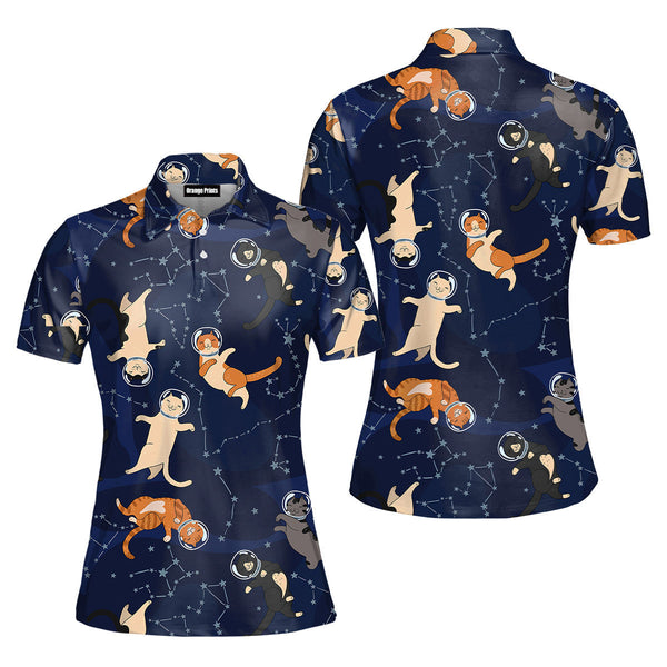 Space Cats Polo Shirt For Women