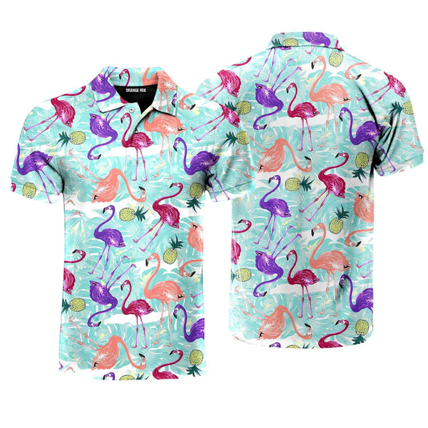 Stand Tall And Be A Fabulous Flamingo Funny Polo Shirt For Men