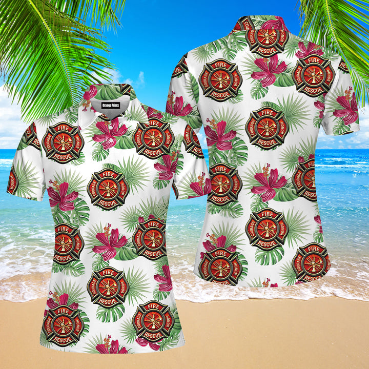 Summer Monstera Exotic Tropical Polo Shirt For Women