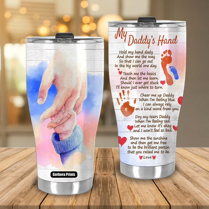 Father's Day Daddy Hand Painting Stainless Steel Tumbler Cup Travel Mug TC5910