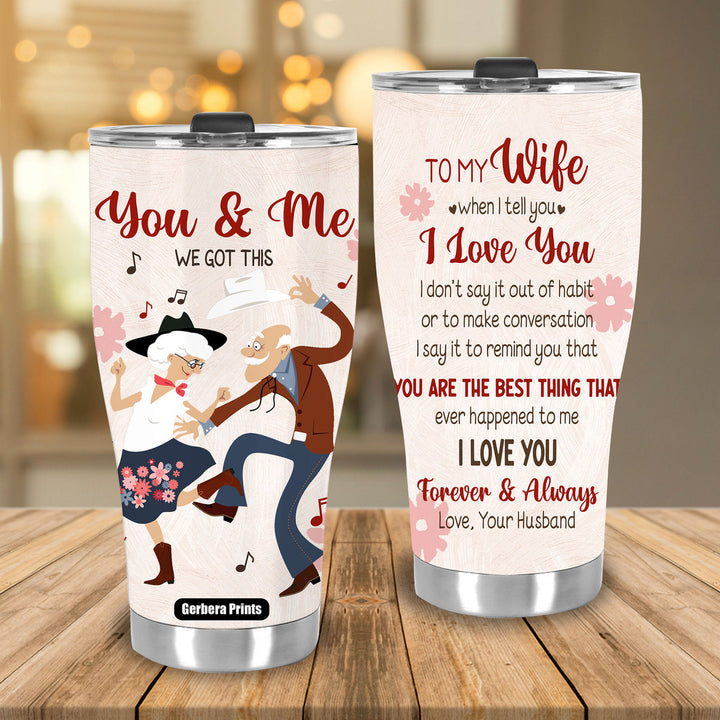 To My Wife Mother's Day Gift From Husband Stainless Steel Tumbler Cup Travel Mug TC5914