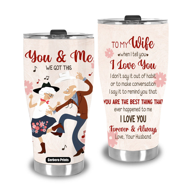 To My Wife Mother's Day Gift From Husband Stainless Steel Tumbler Cup Travel Mug TC5914